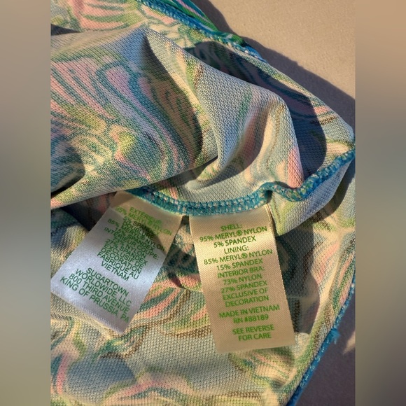 Lilly Pulitzer Mixed Doubles Dress UPF 50+ Cumulus Blue Chick Magnet size M - Picture 10 of 12